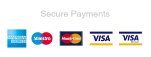 Accepted cards and secure payments